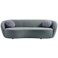 BIGSOFA  in Flachgewebe Grau  - Schwarz/Grau, Design, Kunststoff/Textil (245/81/120cm) - Ambia Home
