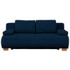 BOXSPRINGSOFA  in Webstoff Dunkelblau Skandinavisch  - Naturfarben/Dunkelblau, Design, Holz/Textil (205/93/108cm) - Venda