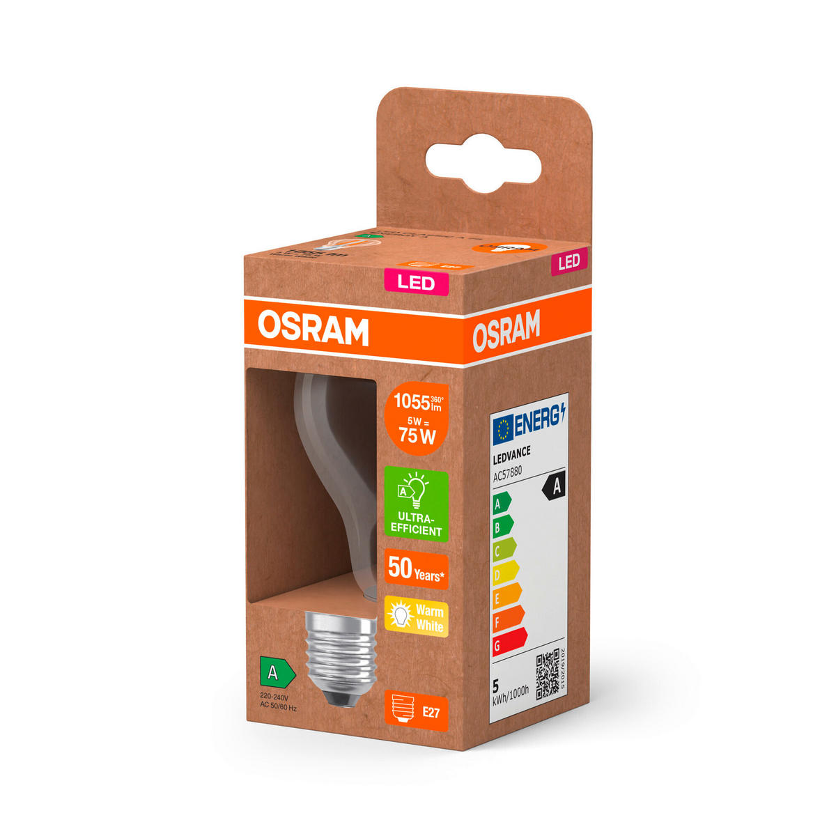 LED-FILAMENT-LEUCHTMITTEL   E27 5 W  - Klar, Basics, Glas (6/10,5cm)