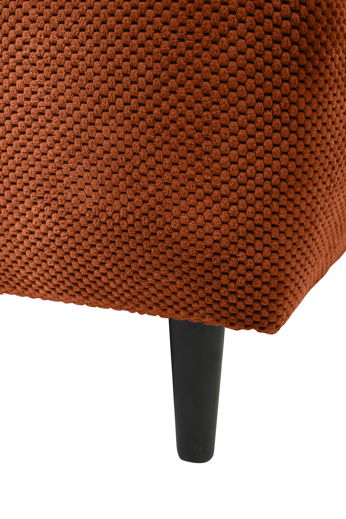 ECKSOFA in Chenille Rostfarben  - Rostfarben/Schwarz, Konventionell, Holz/Textil (290/160cm) - MID.YOU
