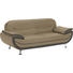 DREISITZER-SOFA Lederlook, Webstoff Braun, Hellgrau - Chromfarben/Hellgrau, Basics, Textil/Metall (208/85/87cm) - Ti`me DREISITZER-SOFA Lederlook, Webstoff Braun, Hellgrau - Chromfarben/Hellgrau, Basics, Textil/Metall (208/85/87cm) - Ti`me