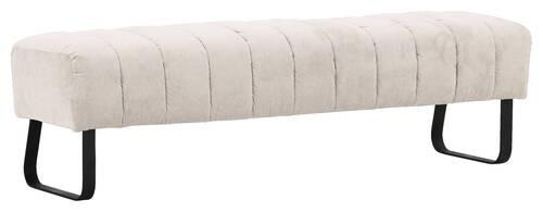 SITZBANK in Textil Beige  - Beige/Schwarz, Design, Textil/Metall (150/52/53cm) - Novel