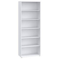 REGAL  73,7/197,5/34,8 cm Weiss  - Weiss/Alufarben, Design, Holzwerkstoff (73,7/197,5/34,8cm)