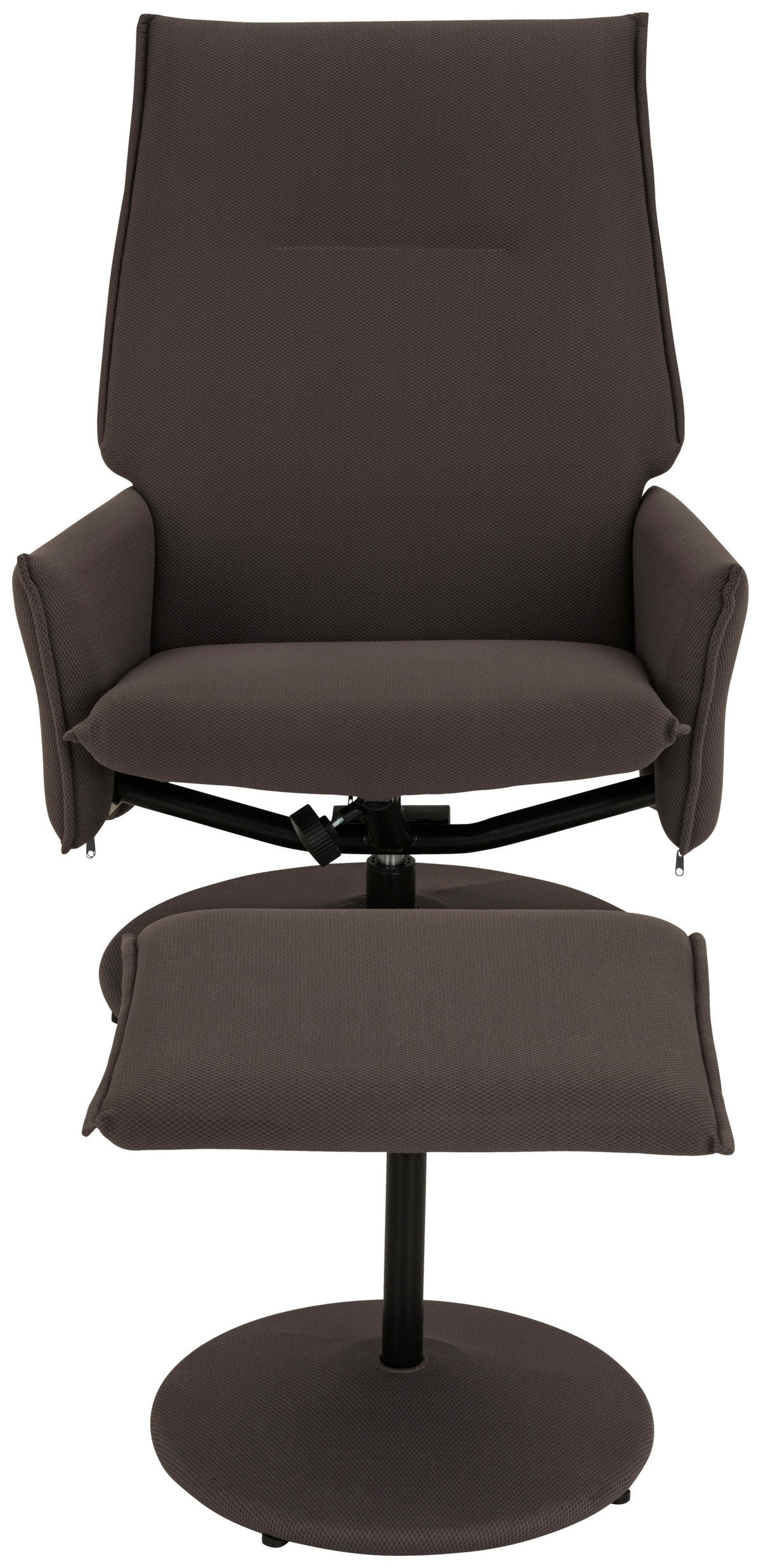 RELAXSESSELSET Webstoff Hocker    - Graubraun/Grau, MODERN, Textil/Metall (69/95/80/80/107,5cm) - P & B