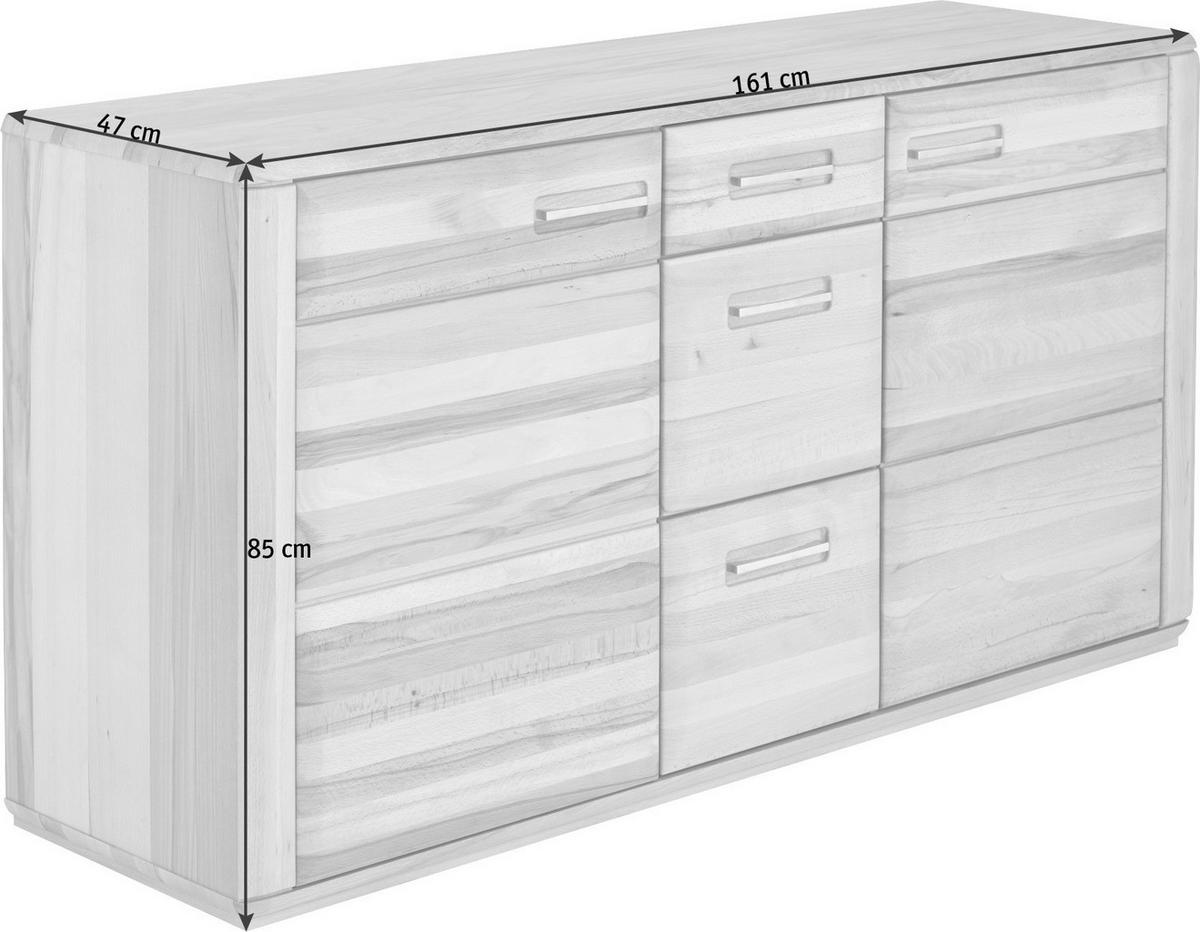 SIDEBOARD  in 161/85/47 cm  - Buchefarben, KONVENTIONELL, Holz/Holzwerkstoff (161/85/47cm) - Novel