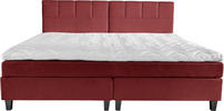 BOXSPRINGBETT 240/200 cm  in Rot  - Wengefarben/Rot, Trend, Holz/Textil (240/200cm) - Esposa