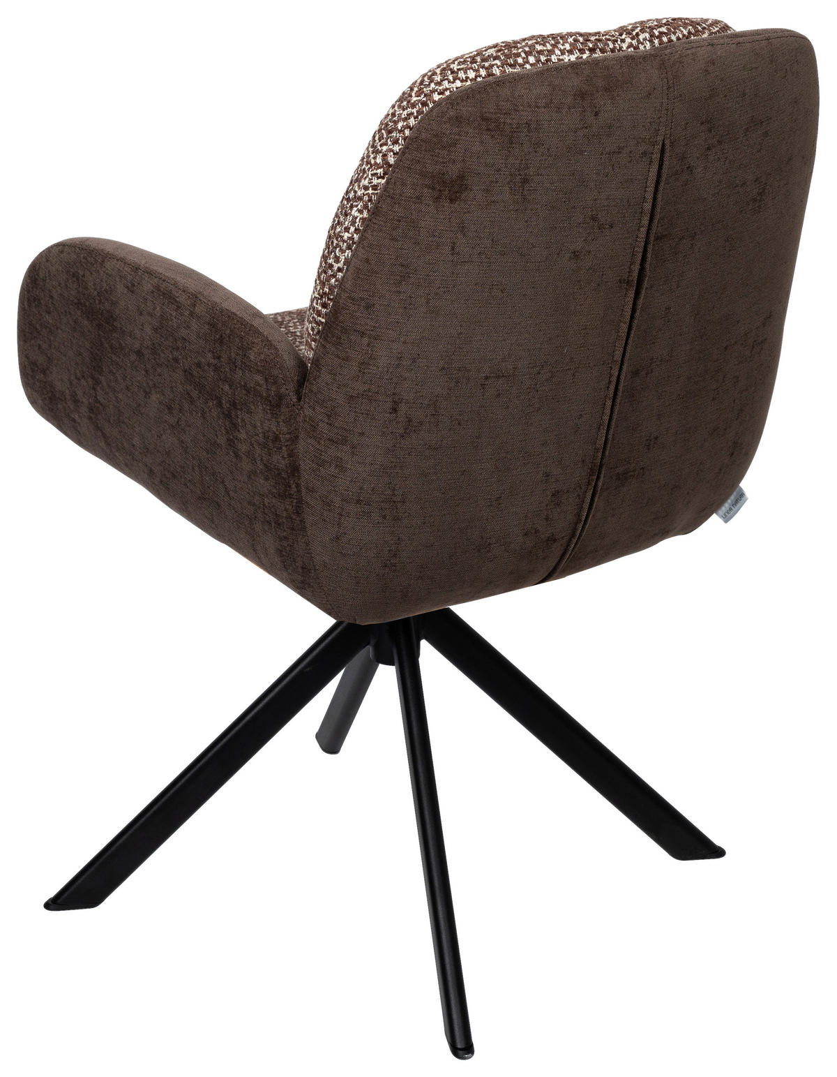 ARMLEHNSTUHL  in Eisen Webstoff  - Schwarz/Braun, Design, Textil/Metall (59/90/64cm) - Linea Natura