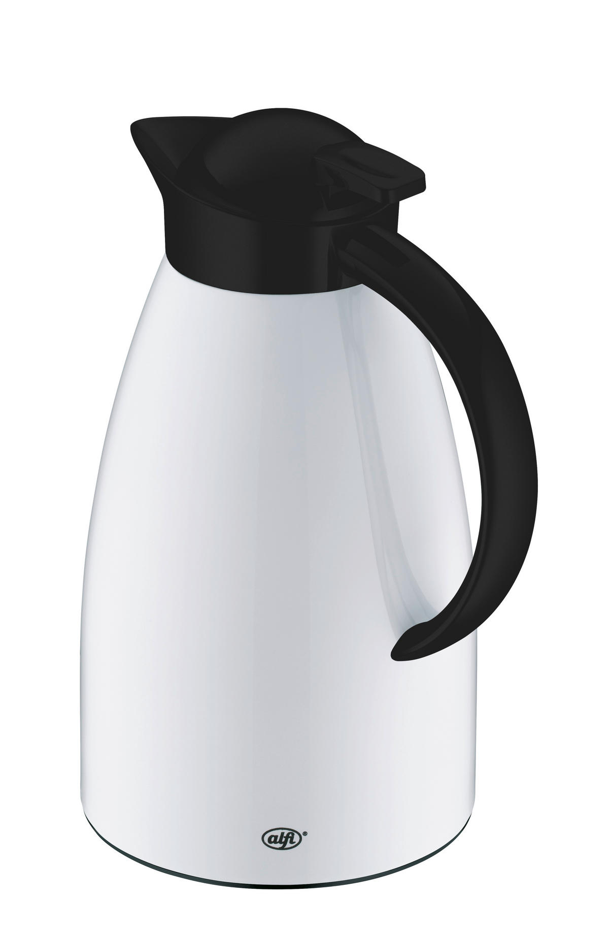 ISOLIERKANNE SIGNO 1 L  - Schwarz/Weiß, Basics, Kunststoff/Metall (1,0l) - Alfi