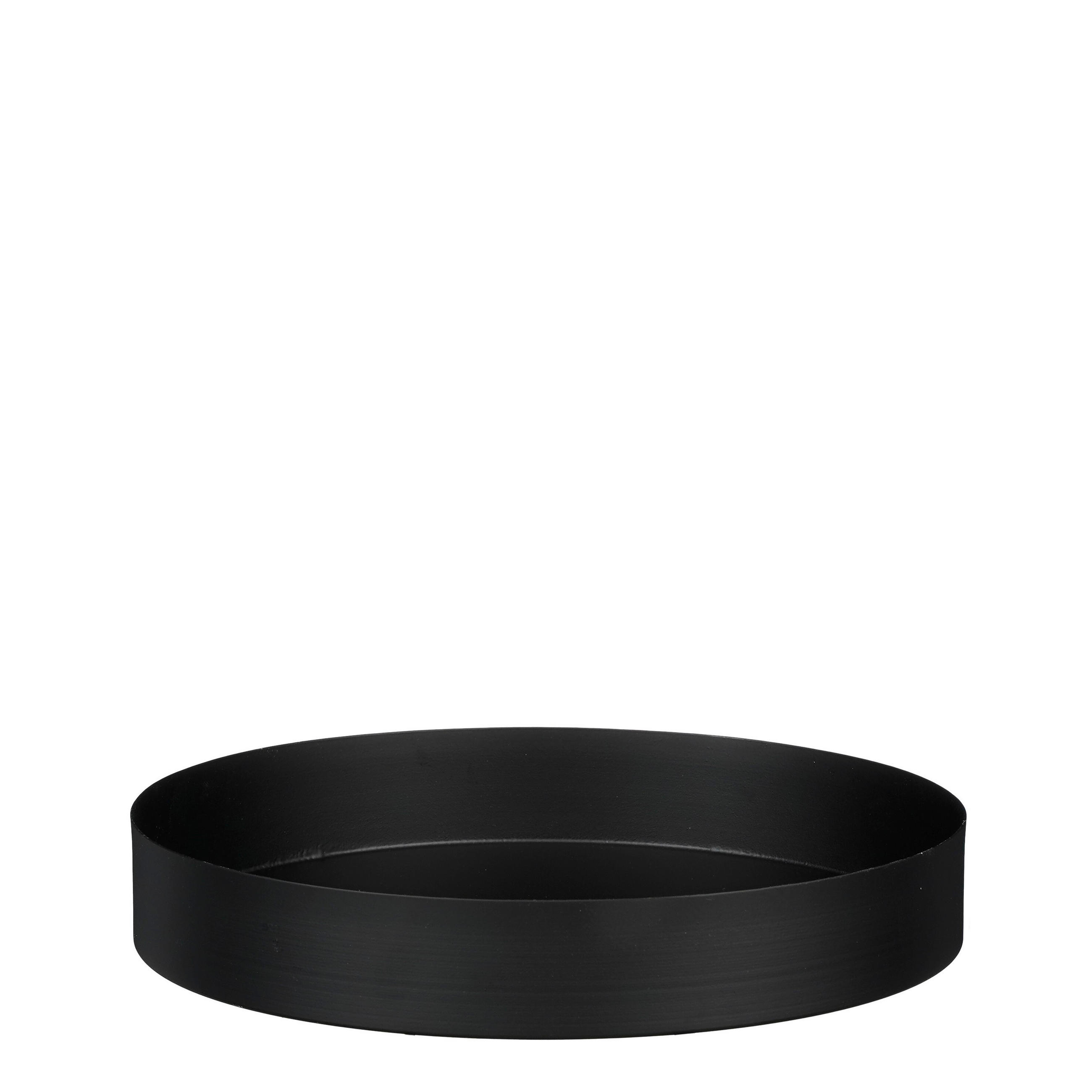 DEKORAČNÍ PODNOS, kov, 23,5cm/3.5cm cm - černá, Basics, kov (23,5cm/3.5cmcm)