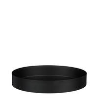 DEKORAČNÝ PODNOS, kov, 23,5cm/3.5cm cm - čierna, Basics, kov (23,5cm/3.5cmcm)