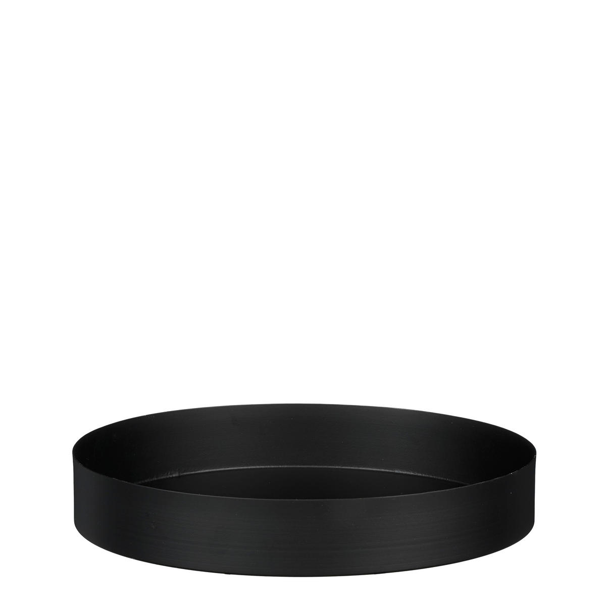 DEKORAČNÝ PODNOS, kov, 23,5cm/3.5cm cm - čierna, Basics, kov (23,5cm/3.5cmcm)