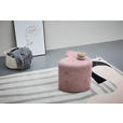 HOCKER Vliesstoff, Bouclé Pink  - Pink, Trend, Textil (41/44/41cm) - Xora