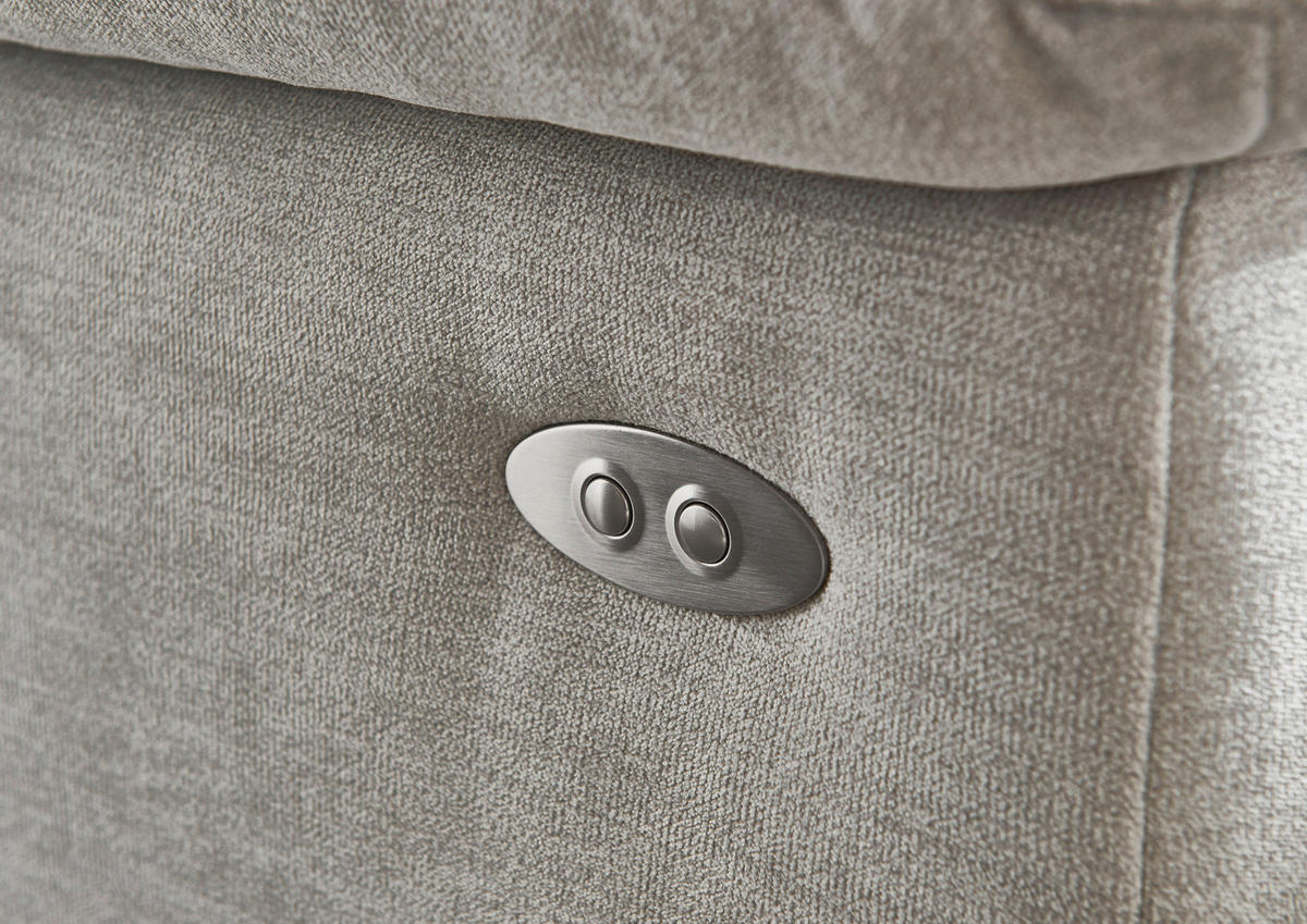 WOHNLANDSCHAFT in Chenille Blau  - Blau/Alufarben, Design, Textil/Metall (170/333/265cm) - Dieter Knoll
