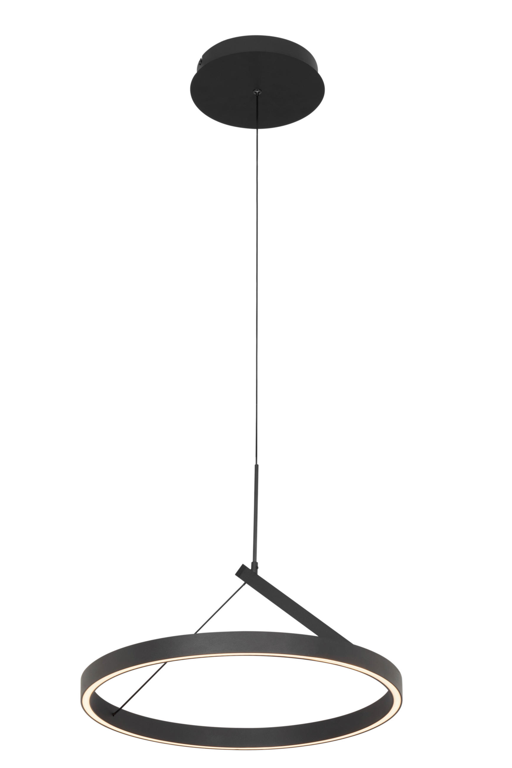 LED-HÄNGELEUCHTE Aero 45/150 cm   - Schwarz, Design, Metall (45/150cm) - Dieter Knoll