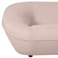 2-SITZER-SOFA in Flachgewebe Rosa  - Schwarz/Rosa, KONVENTIONELL, Kunststoff/Textil (223/79/94cm) - Carryhome