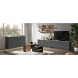 TV-ELEMENT Graphitfarben, Eiche Artisan  140/62/44 cm  - Schwarz/Graphitfarben, MODERN, Holzwerkstoff/Metall (140/62/44cm) - Hom`in