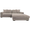 ECKSOFA in Cord Taupe  285/195 cm  - Taupe/Schwarz, Design, Kunststoff/Textil (285/195cm) - MID.YOU