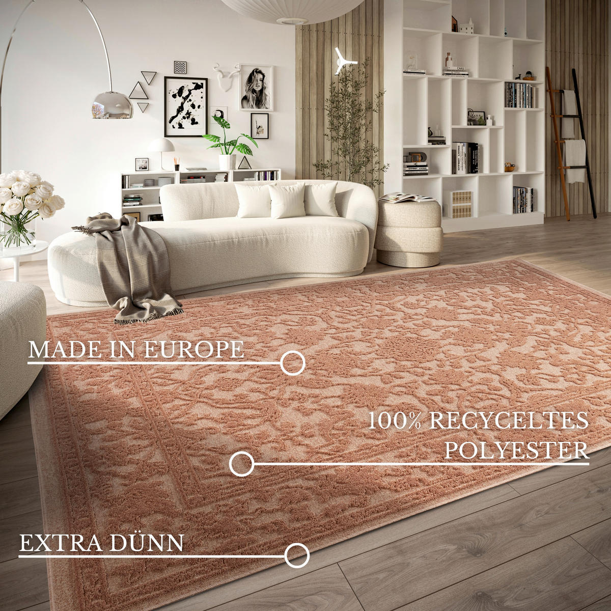 FLACHWEBETEPPICH 200/290 cm Kollektion 1879 Kupferfarben  - Kupferfarben, Design, Textil (200/290cm) - Villeroy & Boch
