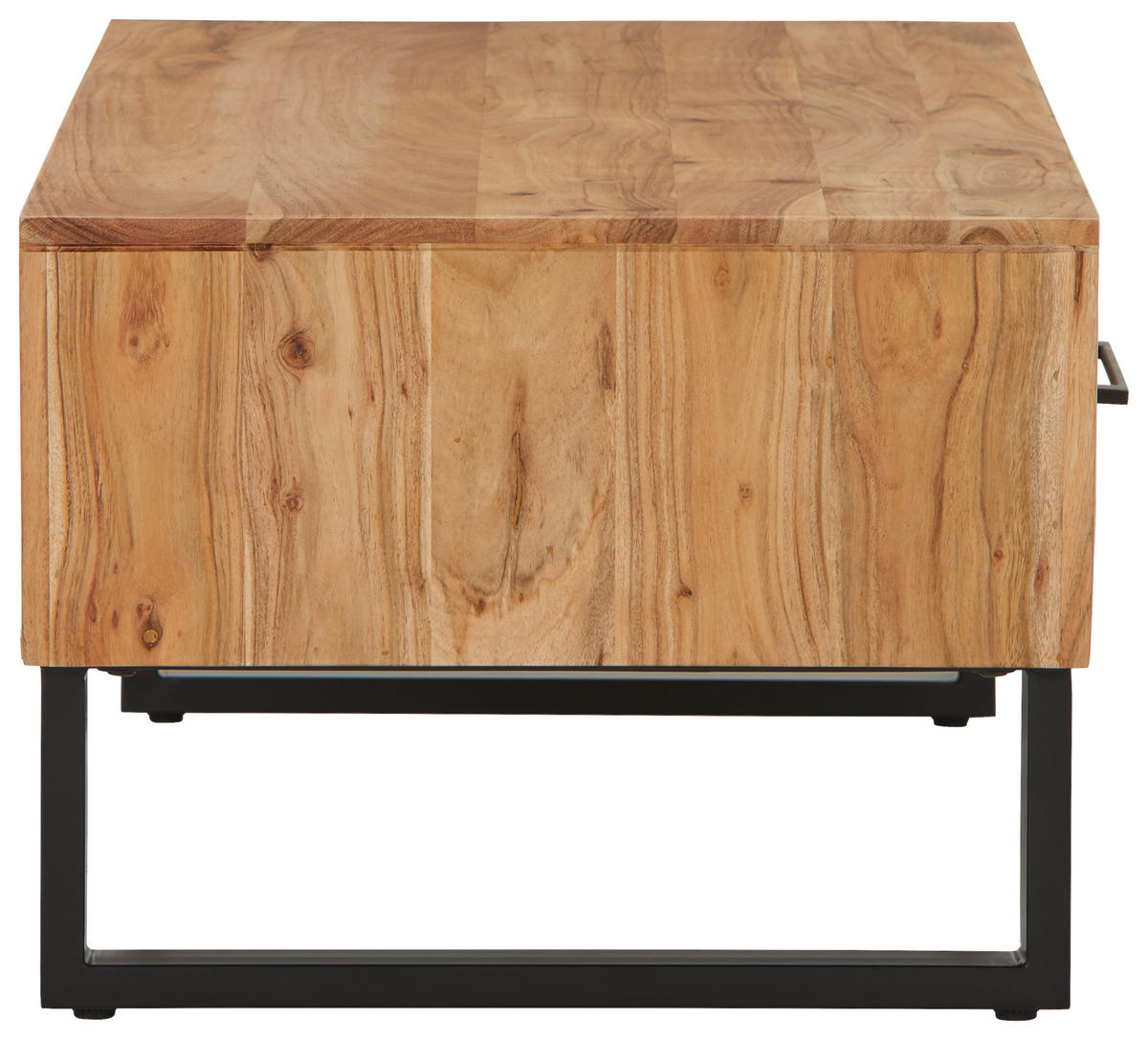 SOFFBORD i trä, metall, sten  - svart/akaciefärgad, Lifestyle, metall/trä (110/45/60cm) - MID.YOU