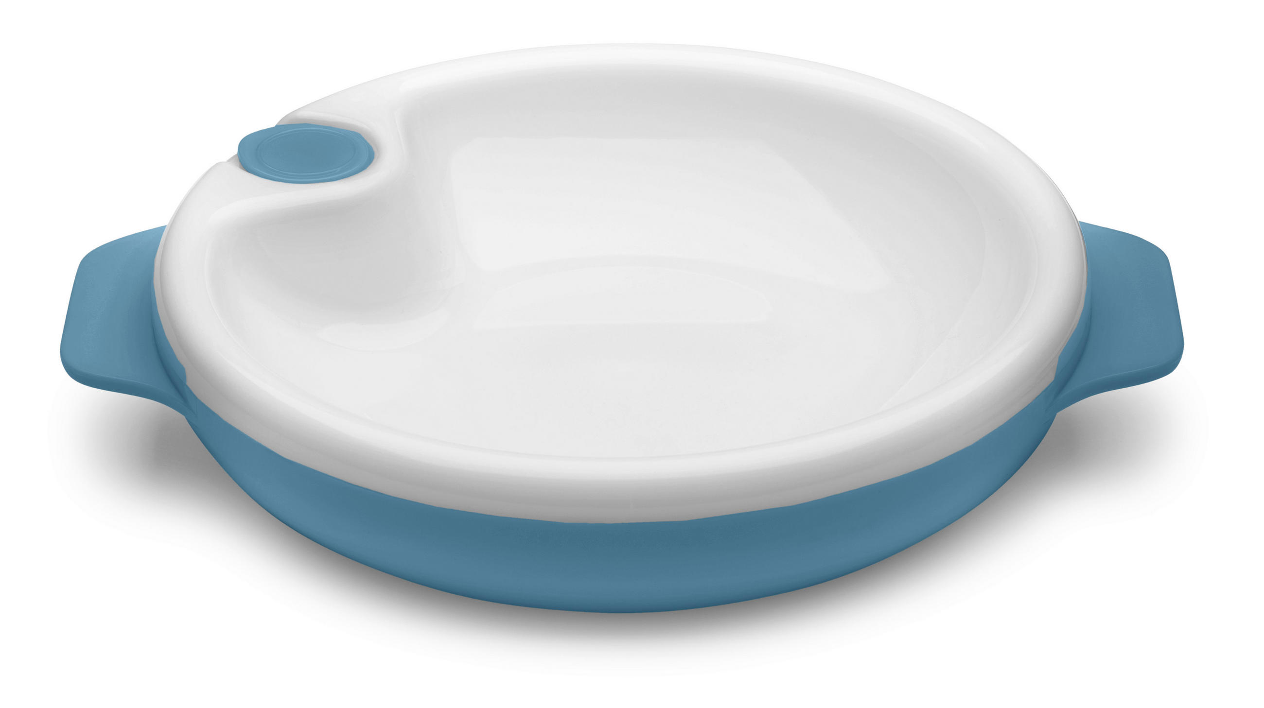 WARMHALTETELLER  - Blau/Weiss, Basics, Kunststoff (0,17/0,06/0,17cm)