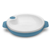 WARMHALTETELLER  - Blau/Weiss, Basics, Kunststoff (0,17/0,06/0,17cm)