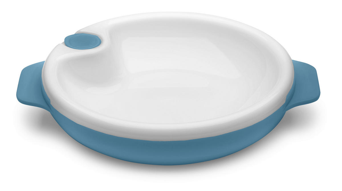 WARMHALTETELLER  - Blau/Weiss, Basics, Kunststoff (0,17/0,06/0,17cm)