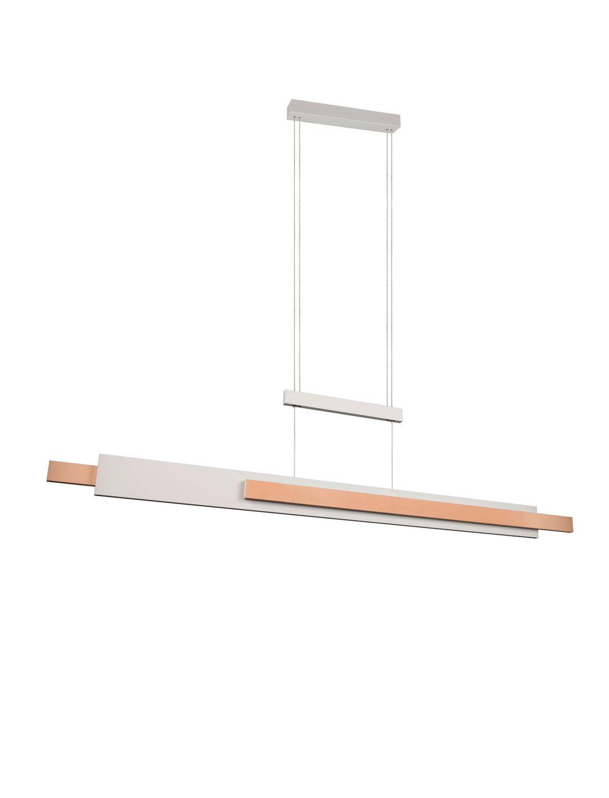 LED-PENDELLEUCHTE Rivera 190,5/174/6 cm   - Aprikose/Grau, Design, Metall (190,5/174/6cm) - Musterring