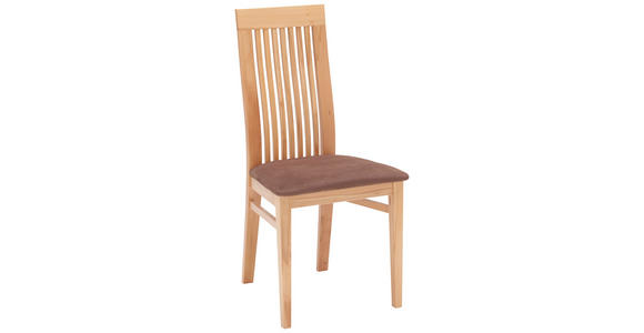 STUHL in Holz, Textil Braun, Buchefarben - Buchefarben/Braun, KONVENTIONELL, Holz/Textil (46/100,5/45cm) - Cantus