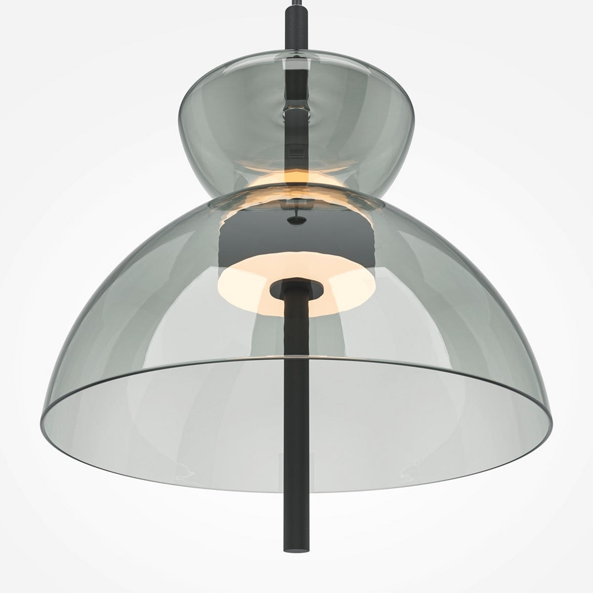 PENDELLEUCHTE 25/58 cm    - Schwarz/Grau, Modern, Glas/Metall (25/58cm) - MAYTONI