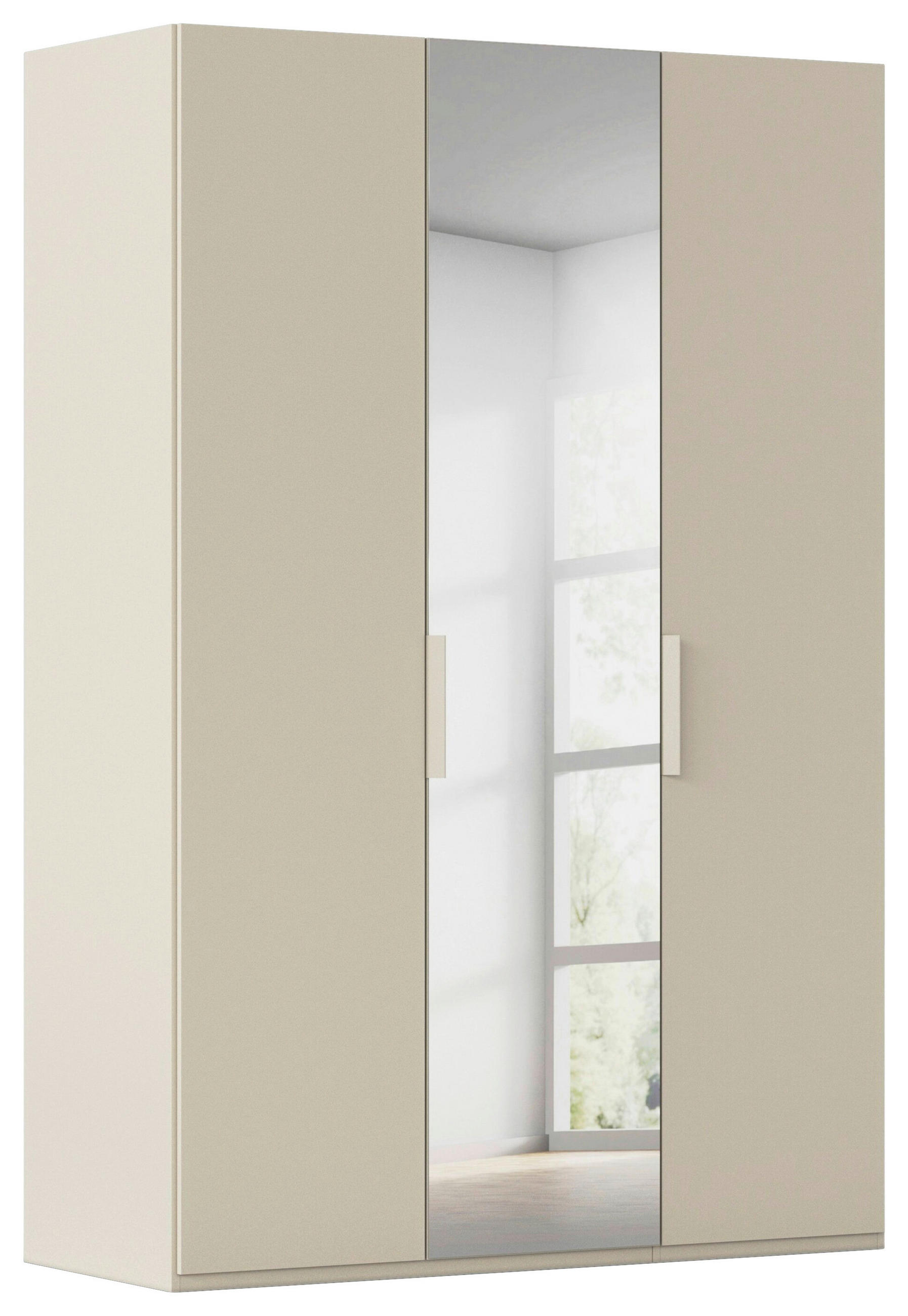 DREHTÜRENSCHRANK 151/223/61 cm,  in Champagner, 3-türig  - Champagner, Basics, Glas/Holzwerkstoff (151/223/61cm) - Novel