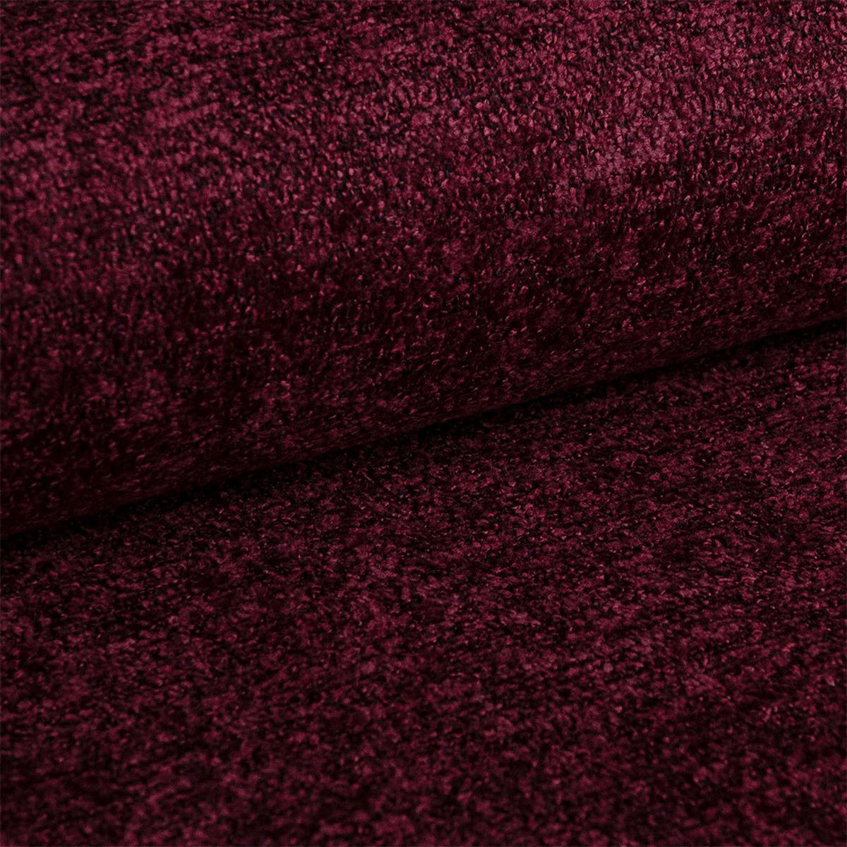 ECKSOFA Chenille Weinrot  - Weinrot/Schwarz, Modern, Textil/Metall (180/282cm) - Novel