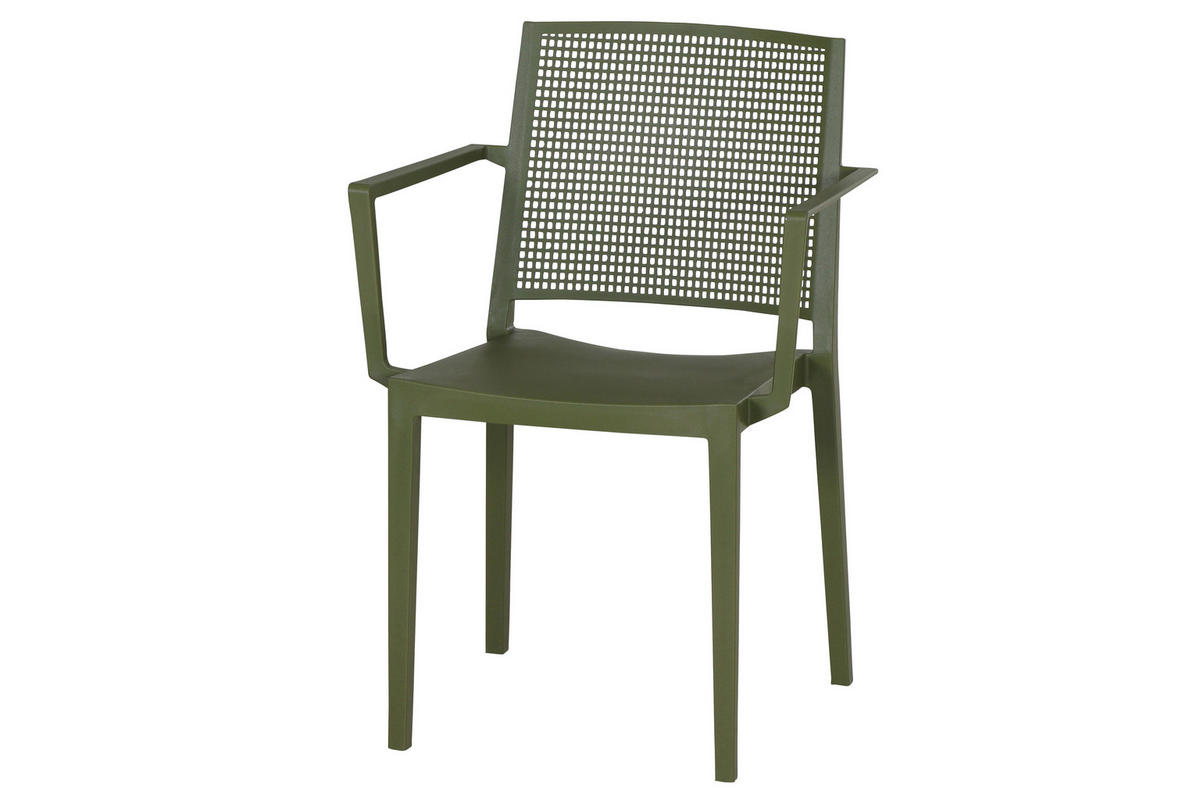 GARTENGARNITUR 3-teilig  - Anthrazit/Grün, Basics, Holzwerkstoff/Kunststoff (80/80/80cm) - Siena Garden