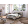 BETT 180/200 cm  in Champagner  - Champagner/Alufarben, Design, Holzwerkstoff/Metall (180/200cm) - Carryhome