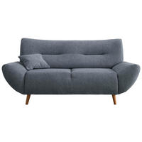 2-SITZER-SOFA Chenille Hellblau  - Wildeiche/Hellblau, Modern, Holz/Textil (173/81/90cm) - MID.YOU