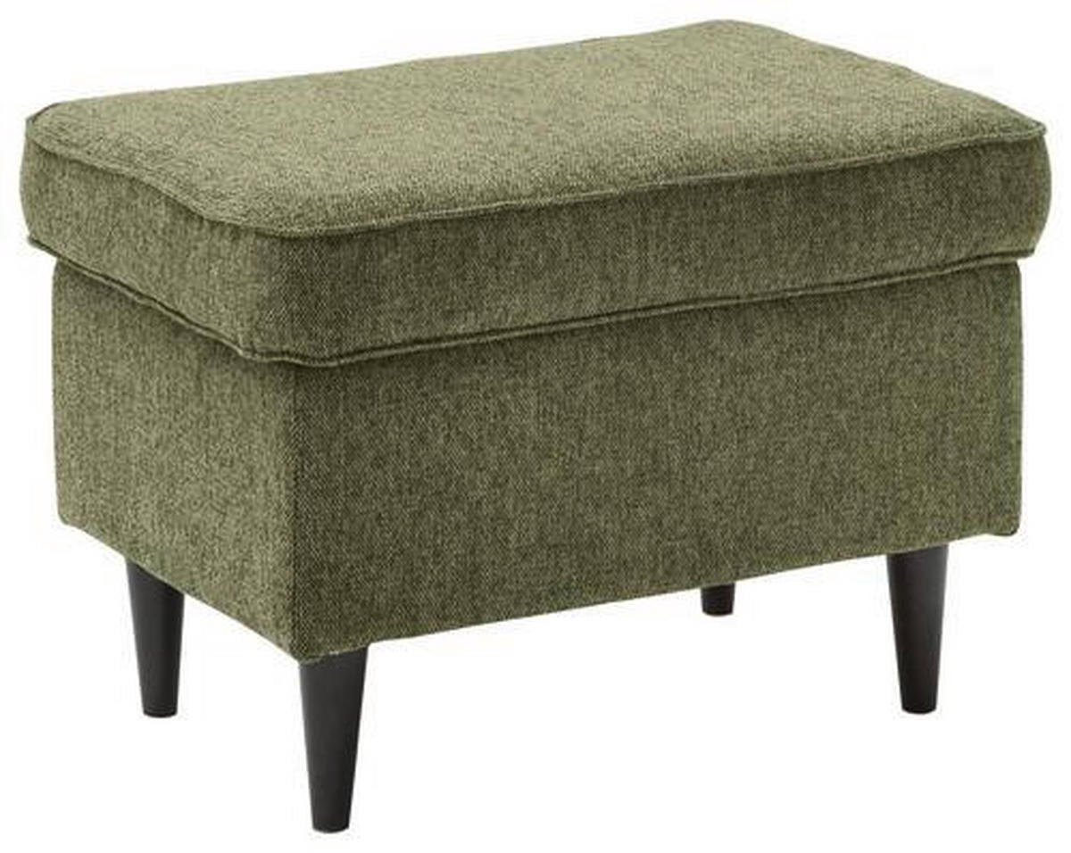 HOCKER in Textil, Holzwerkstoff Olivgrün  - Schwarz/Olivgrün, Basics, Holzwerkstoff/Textil (63/43/42cm) - MID.YOU