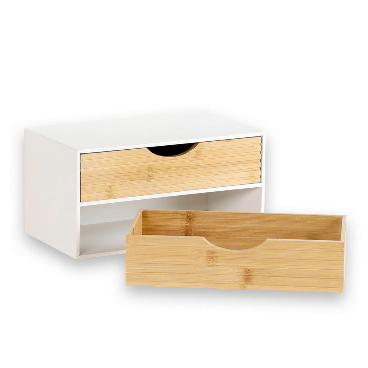 TISCHORGANIZER     - Naturfarben/Weiß, Basics, Holz/Holzwerkstoff (27/16/14cm) - Kesper