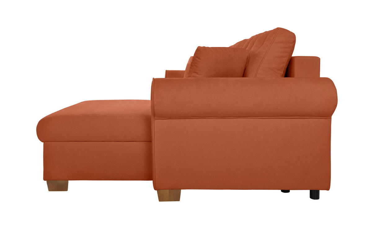 ECKSOFA Arles Rostfarben  - Rostfarben/Buchefarben, Design, Holz/Textil (266/161cm) - MID.YOU