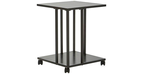 BEISTELLTISCH in Metall, Kunststoff, Holzwerkstoff 40/40/51 cm  - Schwarz, Basics, Holzwerkstoff/Kunststoff (40/40/51cm) - Xora