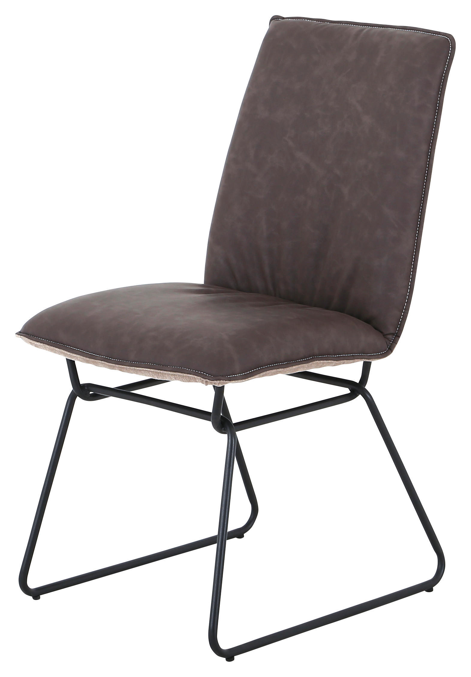 STOLICA  smeđa  metal, tekstil      - smeđa/crna, Design, metal/tekstil (47/89/64cm) - Carryhome