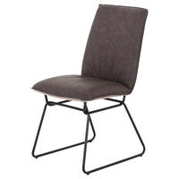 STOLICA  smeđa  metal, tekstil      - smeđa/crna, Design, metal/tekstil (47/89/64cm) - Carryhome