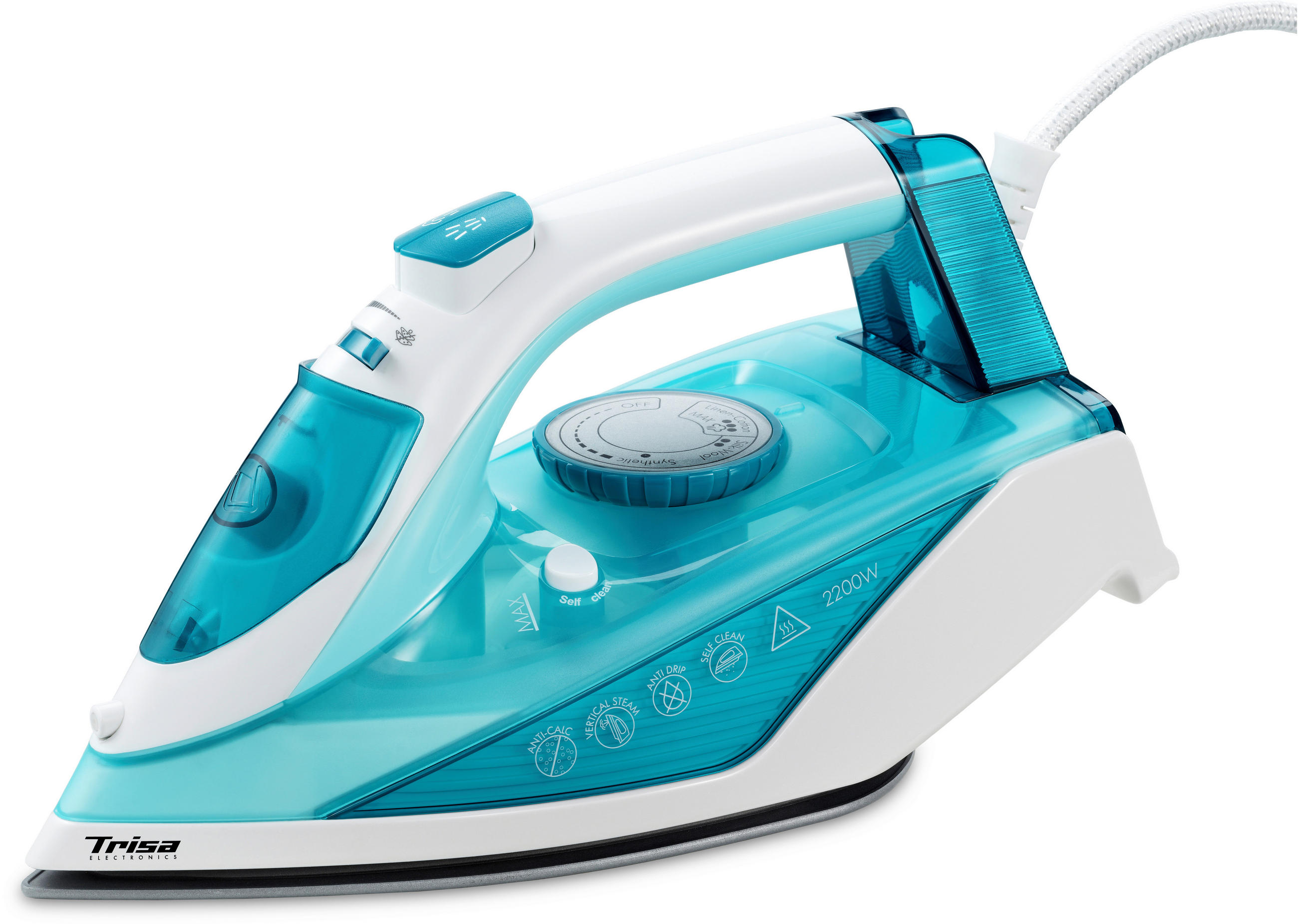 XXXLutz Dampfbügeleisen Türkis 12.5x16x29.5 cm