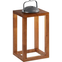 AKKU-TISCHLEUCHTE Blend 20/20/41 cm   - Walnussfarben, Natur, Holz (20/20/41cm) - Fabas Luce