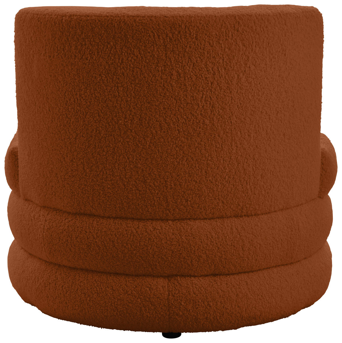 DESIGNSESSEL in Flachgewebe, Teddystoff Rostfarben  - Edelstahlfarben/Rostfarben, Trend, Textil/Metall (90/82/85cm) - Livetastic