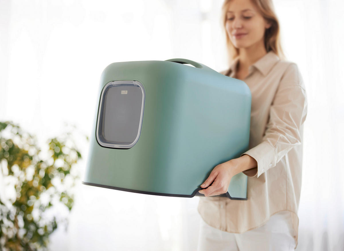 KATZENTOILETTE - Mintgrün, KONVENTIONELL, Kunststoff (39,5/44,3/51cm) - Rosti