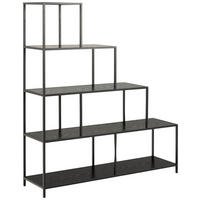 RAUMTEILER  in Holzwerkstoff   - Schwarz, Trend, Holzwerkstoff/Metall (135/150/35cm)