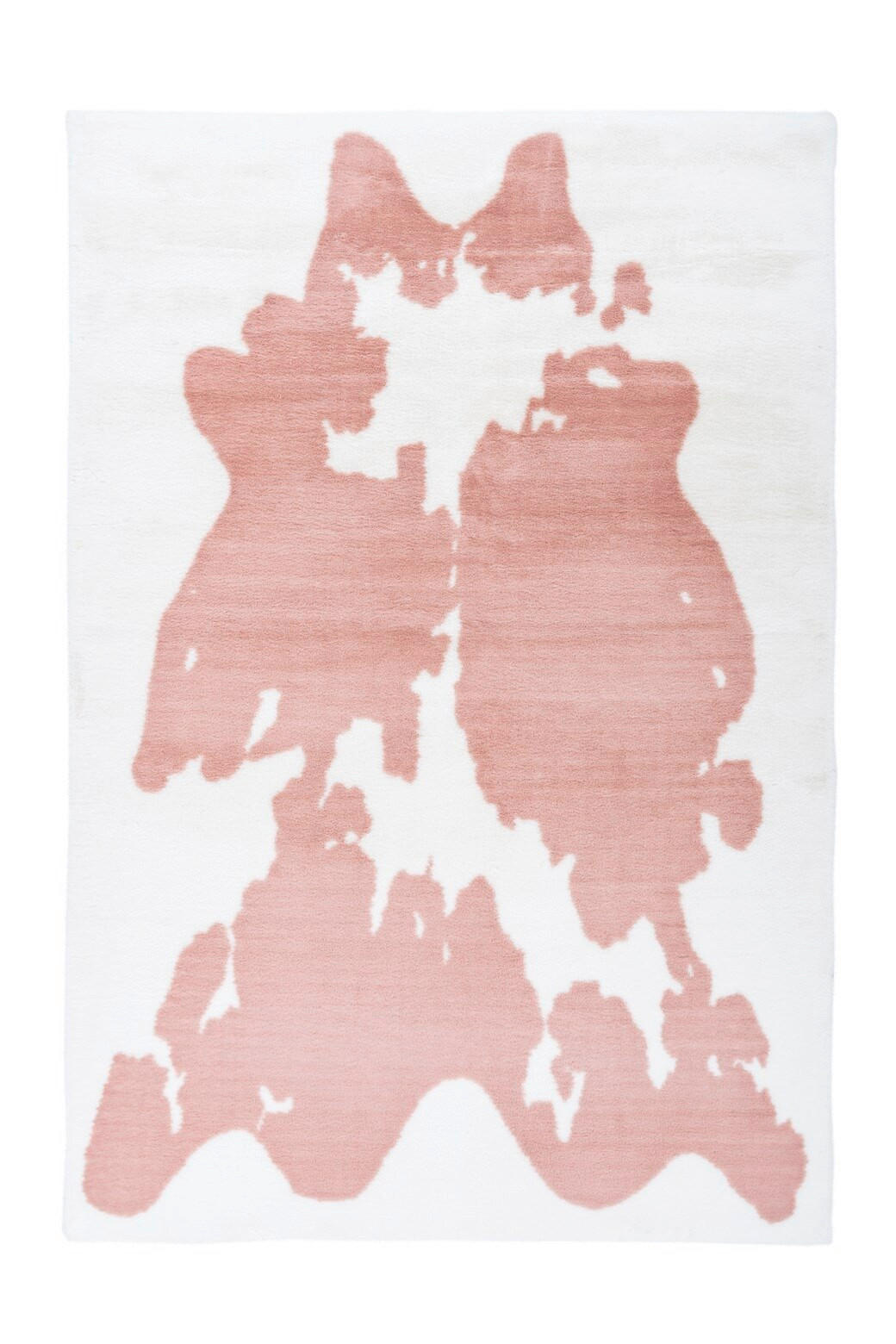 KOBEREC S VYSOKÝM VLASEM, 120/160 cm růžová, bílá