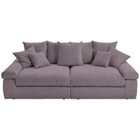 BIGSOFA in Cord Rosa  - Schwarz/Rosa, Design, Kunststoff/Textil (260/90/140cm) - Ambia Home