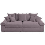 BIGSOFA in Cord Rosa  - Schwarz/Rosa, Design, Kunststoff/Textil (260/90/140cm) - Ambia Home