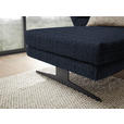ECKSOFA Dunkelblau Flachgewebe  - Schwarz/Dunkelblau, Design, Textil/Metall (176-217/279-327cm) - Dieter Knoll
