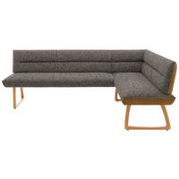 ECKBANK 237/162 cm  in Dunkelbraun, Currygelb  - Currygelb/Eichefarben, Design, Holz/Textil (237/162cm) - Koinor